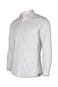 R124 訂購商務襯衫  量身訂造團體制服  設計純色恤衫  牧師恤衫 恤衫批發商